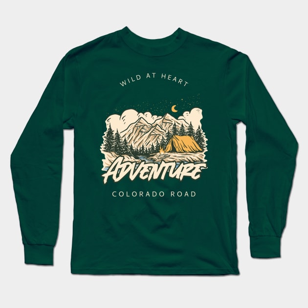 Camping life, camping vintage, be adventurous apparel Long Sleeve T-Shirt by The Block Studios